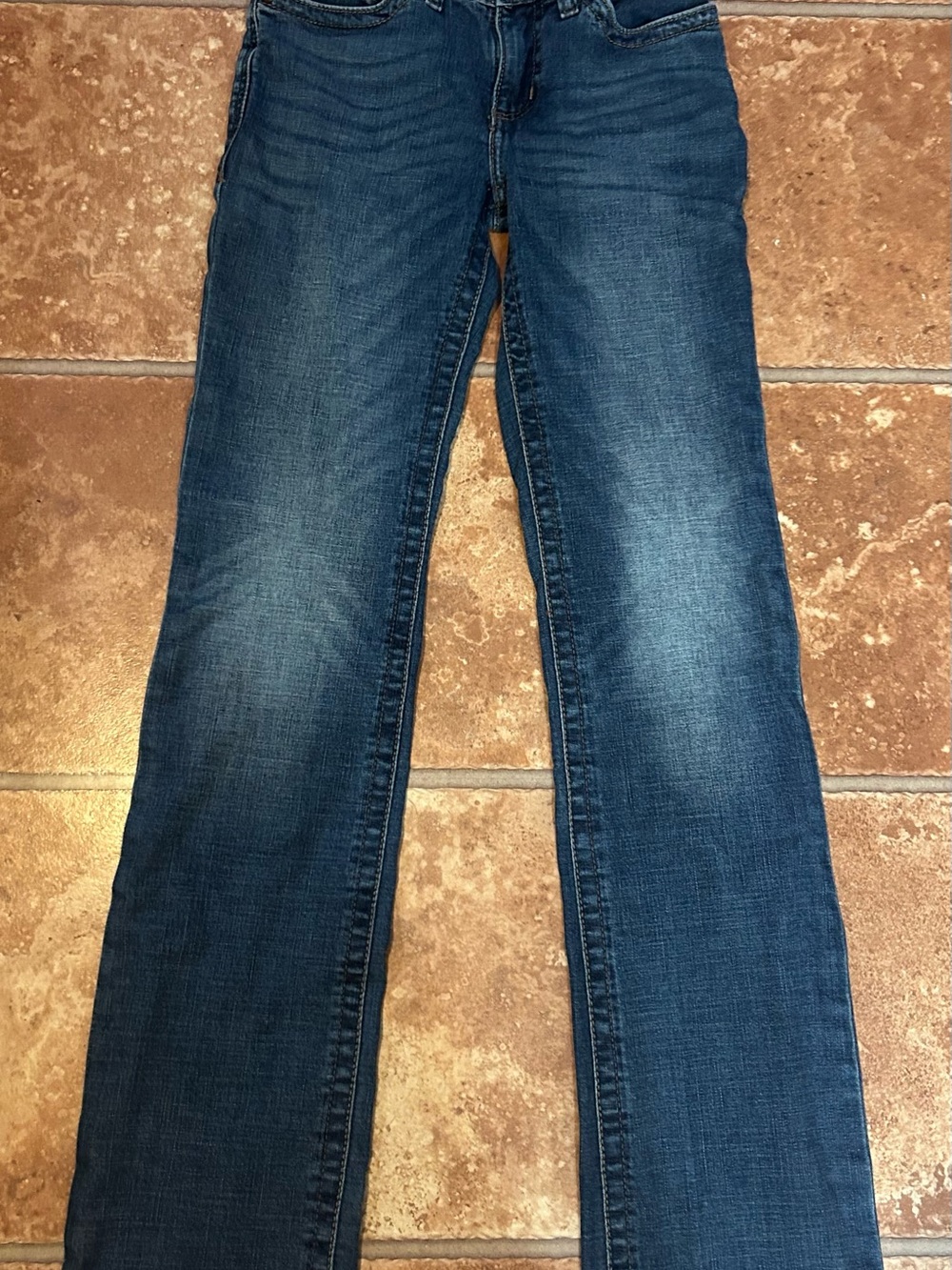 Wrangler Willow riding jeans juniors Dark Blue Straight Leg Jeans size 1x36
